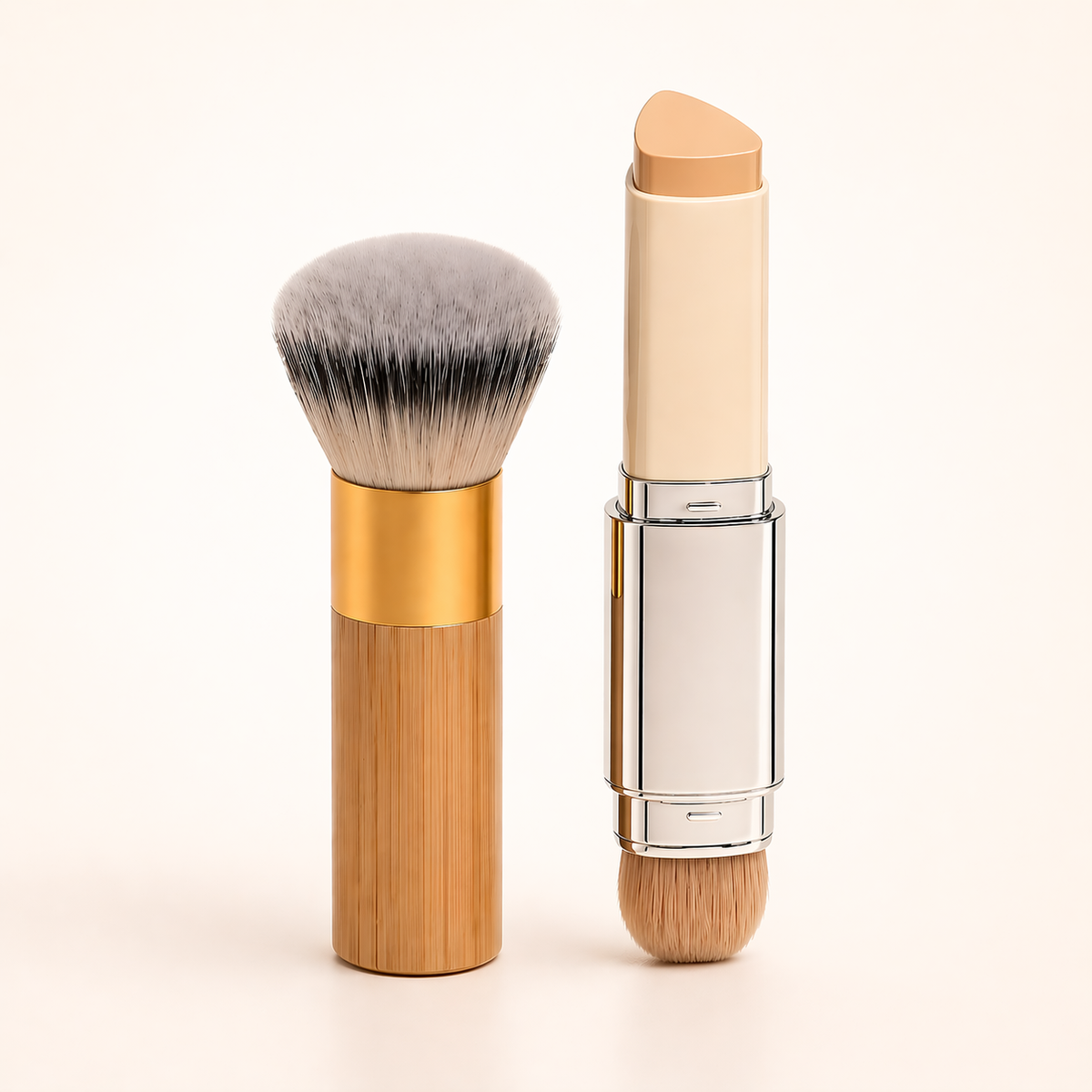 Warm Nude Essentials - concealer & powder brush bundle
